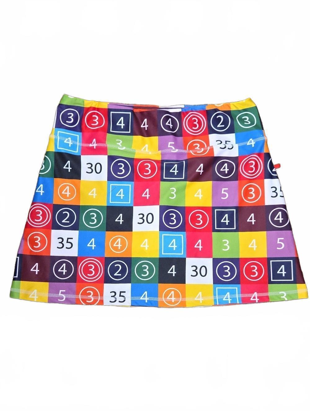 ReadyGolf | Multicolor Skull Golf Skort | M